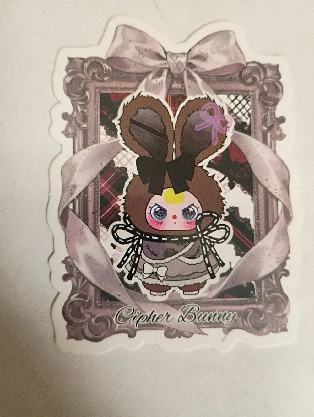 Baby Three Gothic Lolita Bunny Cipher Bunny Plush Pendant Cool Eyes - Picture 5 of 9